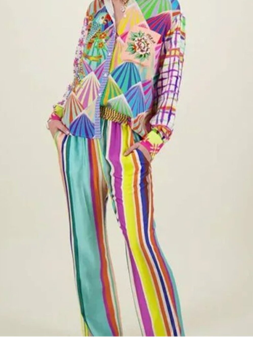 ME369 Bailey Pants – Artisan Print | Matching Set | NWT | Size S
